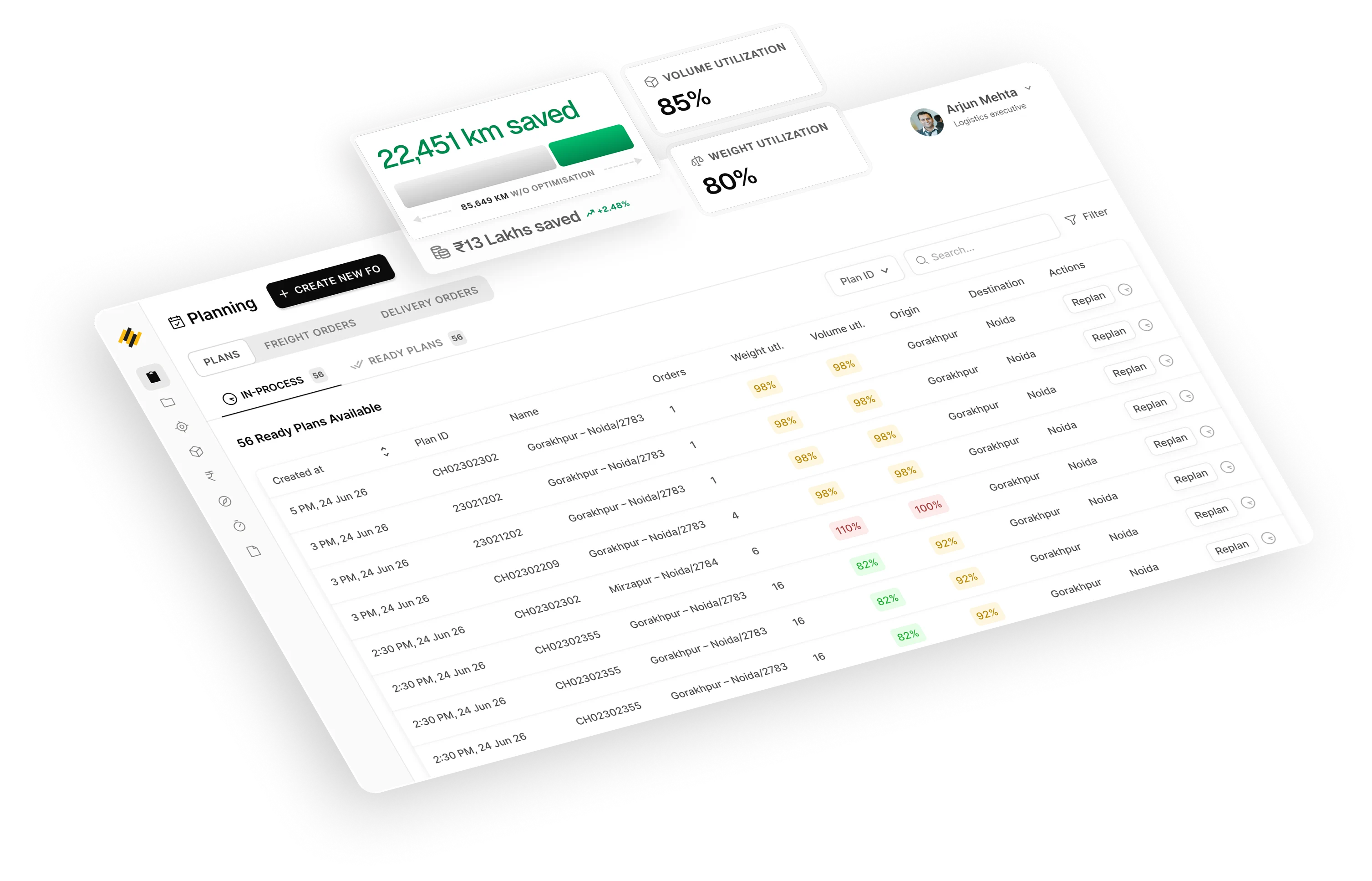 Freight Tiger Dispatch planning and execution