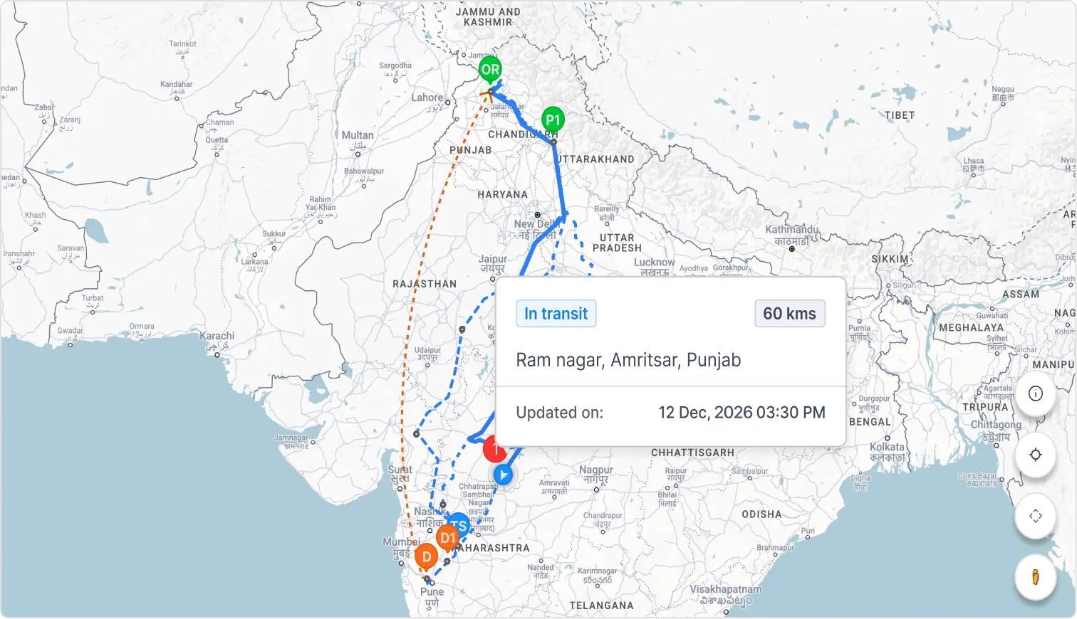 Freight Tiger live trip tracking